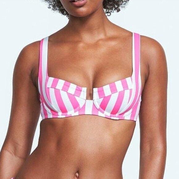 Victoria's Secret Pink and White Striped Bikini Top - Picture 6 of 8